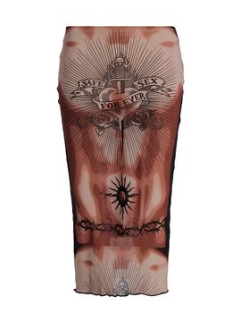 Jean Paul Gaultier Women's Printed Knit Midi-Skirt