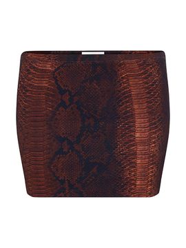Jean Paul Gaultier Women's Python Print Rib-Knit Stretch-Cotton Miniskirt