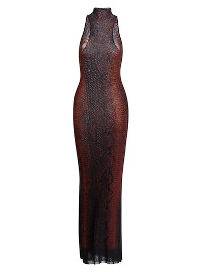 Jean Paul Gaultier Women's Snakeskin-Print Sleeveless Maxi Dress