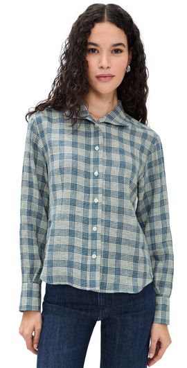 Jeanerica Jeanerica Vera Shirt Blue White Check