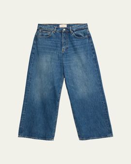 Jeanerica Men's Dark Blue Wide-Leg Denim Jeans