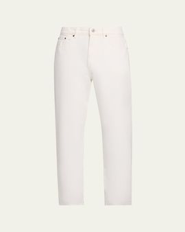 Jeanerica Men's White Denim Loose-Fit Jeans