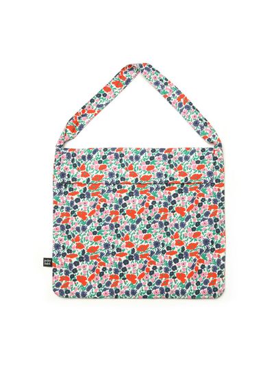JEDREFEB5 Flap Flower Ecobag [Navy, Yellow]