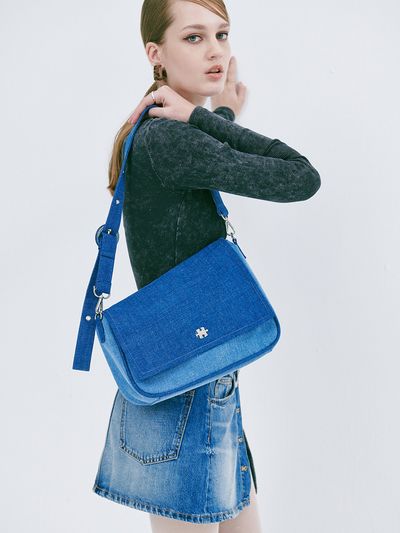 JEDREFEB5 Slant Flap Bag_Blue