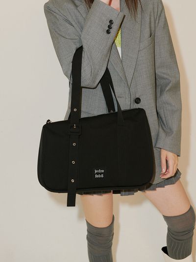 JEDREFEB5 Slant Large Shoulder Bag_Black