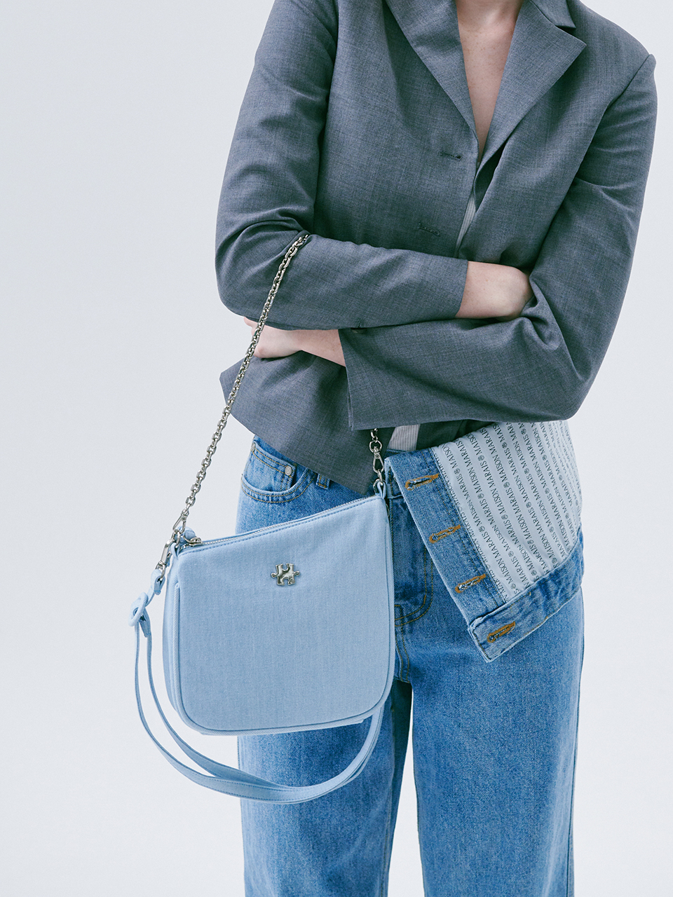 JEDREFEB5 Slant Mini Chain Bag_Light Blue
