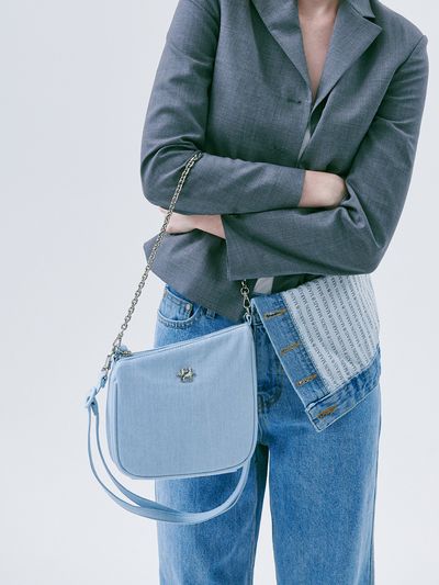 JEDREFEB5 Slant Mini Chain Bag_Light Blue