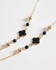 Jeepers Peepers Jeepers Peepers clover pendant sunglasses chain in gold and black - 2