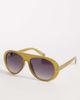 Jeepers Peepers Jeepers Peepers flat top round sunglasses in olive green - 1