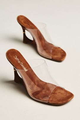 Jeffrey Campbell Booyah Clear Cut-Out Wedge Heels