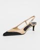 Jeffrey Campbell Jeffrey Campbell Booshky Slingback Kitten Heels Natural Black Combo - 2