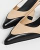 Jeffrey Campbell Jeffrey Campbell Booshky Slingback Kitten Heels Natural Black Combo - 6