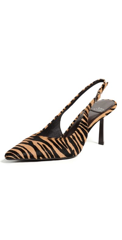 Jeffrey Campbell Jeffrey Campbell Gambol Slingbacks Beige Brown Zebra