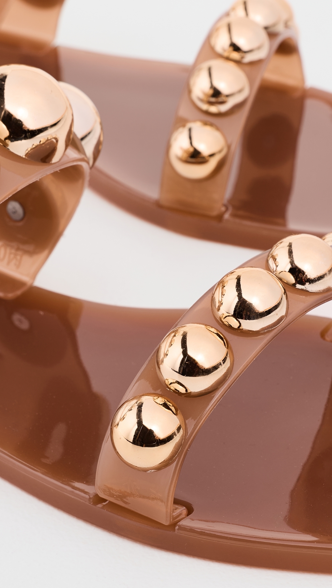 タムタムミシェル・デュポン・ファン&ラランド2015 Jeffrey Campbell - Gum-Drop Jelly Sandals Caramel Gold