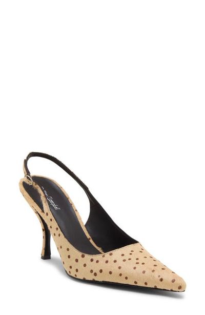 Jeffrey Campbell Jeffrey Campbell Milly Genuine Calf Hair Slingback Pump