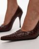 Jeffrey Campbell Jeffrey Campbell pointed toe stiletto pumps in brown snake print - 3