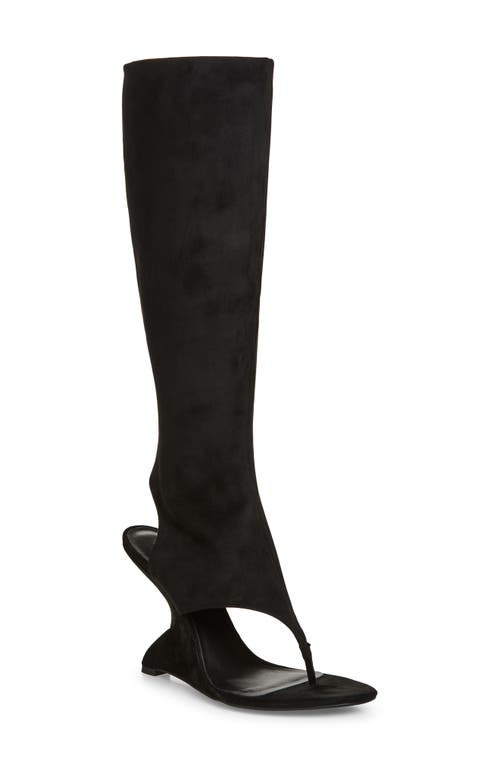 Jeffrey Campbell Jeffrey Campbell What's-Up Knee High Sculpted Wedge Sandal Boot