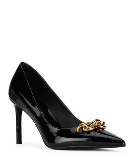 Jeffrey Campbell Jeffrey Campbell Women's Nikia Patent Chain Detail Pumps