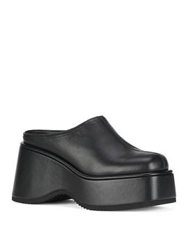 Jeffrey Campbell Jeffrey Campbell Women's Waveform Leather Platform Mules