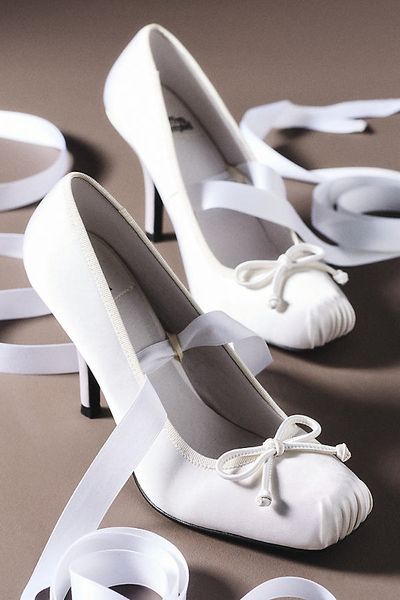 Jeffrey Campbell Nympha Satin Tie-Up Pumps