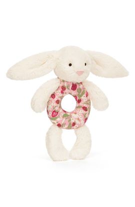 Jellycat Jellycat Blossom Cream Bunny 'Berry' 7-Inch Ring Rattle