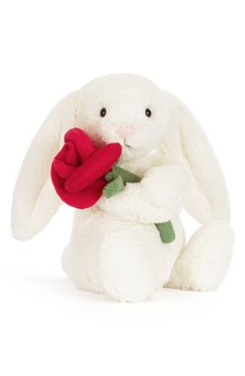 Jellycat Jellycat Cream Bunny with Rose 12-Inch Plushie