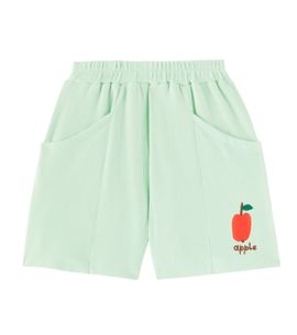 Jellymallow Jellymallow Apple waffle-knit cotton shorts