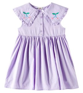 Jellymallow Jellymallow Cherry pleated cotton dress