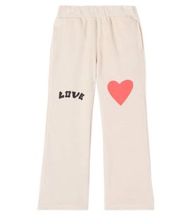 Jellymallow Jellymallow Heart cotton-blend velour sweatpants