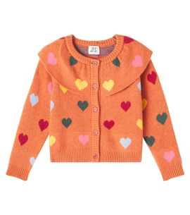 Jellymallow Jellymallow Heartblock ruffled cardigan