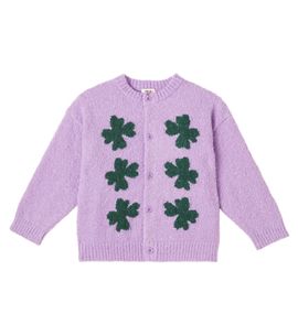 Jellymallow Jellymallow Lucky Clover bouclÃ© cardigan