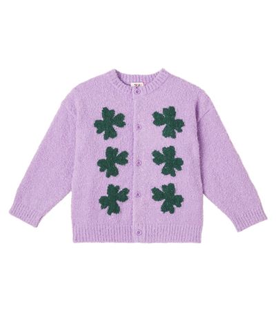 Jellymallow Jellymallow Lucky Clover bouclÃ© cardigan