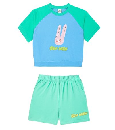 Jellymallow Jellymallow Rabbit cotton jersey sweatshirt and sweatpants set