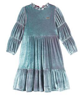 Jellymallow Jellymallow Shirred velvet dress