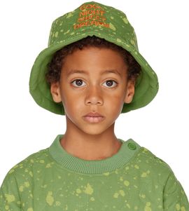 Jellymallow Jellymallow SSENSE Exclusive Kids Green Ink Quilted Bucket Hat