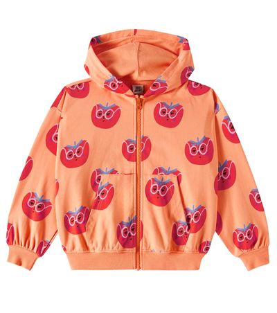 Jellymallow Jellymallow Tomato printed cotton jersey hoodie
