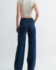 Jemina Denim Jemina Denim High Rise Patch Pocket Straight Leg Jeans in Indigo, Women's at Urban Outfitters - 4
