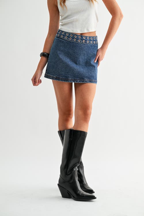 Jemina Denim Jemina Denim The Orbit Mid Rise Denim Mini Skirt