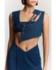 Jendue US Jendue US Endless Line Denim Crop Top - 1