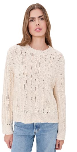 Jenni Kayne Jenni Kayne California Crew Neck Sweater Cream