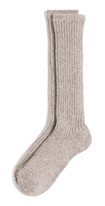 Jenni Kayne Jenni Kayne Cashmere Cabin Socks Oatmeal Marl One