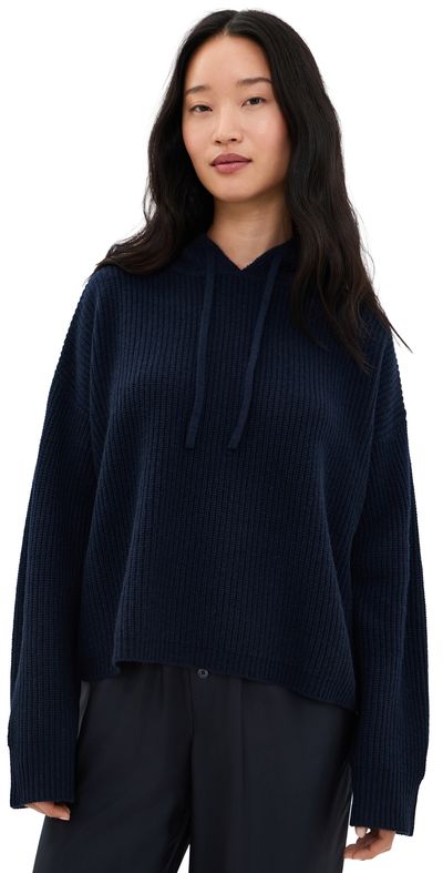 Jenni Kayne Jenni Kayne Cashmere Fisherman Hoodie Dark Navy