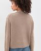 Jenni Kayne Jenni Kayne Cropped Cashmere Jet V Neck Almond - 3