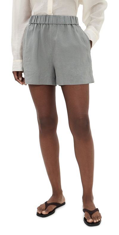 Jenni Kayne Jenni Kayne Logan Linen Shorts Sea Salt
