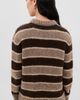 Jenni Kayne Jenni Kayne Teddy Crewneck Sweater Chocolate Stripe - 3