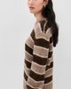 Jenni Kayne Jenni Kayne Teddy Crewneck Sweater Chocolate Stripe - 4