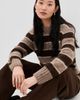 Jenni Kayne Jenni Kayne Teddy Crewneck Sweater Chocolate Stripe - 5