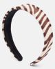 Jennifer Behr Jennifer Behr Calf hair zebra-print headband - 1