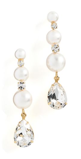 Jennifer Behr Jennifer Behr Corisande Earrings Crystal/Pearl/Gold One