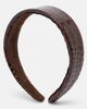 Jennifer Behr Jennifer Behr Cruz croc-effect leather headband - 1